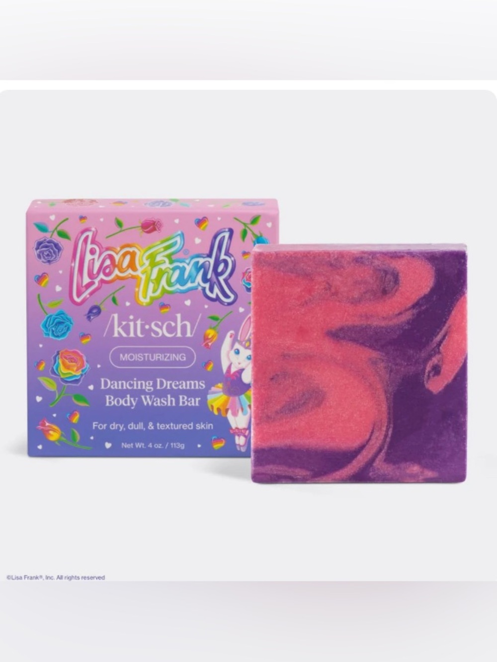 Kitsch x Lisa Frank Dancing Dreams Body
Wash Bar. New in Box